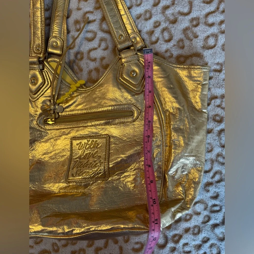 Victoria's Secret Metallic Gold Tote Bag Y2K 
Victoria’s Secret Angels 2.000s - Picture 9 of 14